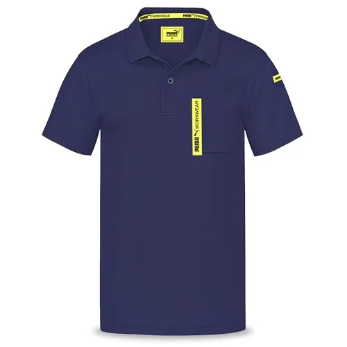 PUMA Workwear Poloshirt ADVANCED Kollektion - Herren-Shirt mit Brusttasche und Utility Fach, strapazierfähiges und atmungsaktives Gewebe, ideal für Handwerk und Logistik in Größe 3XL.