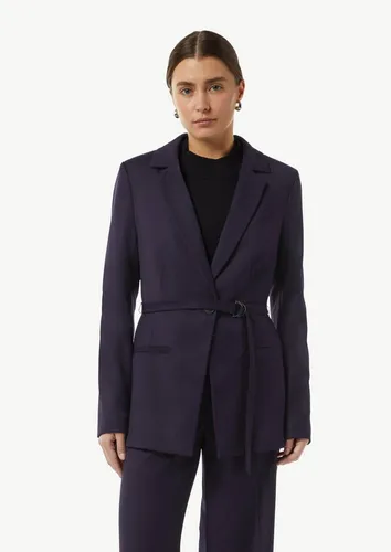 comma Jackenblazer Indoor-Blazer Twill-Blazer mit schmalem Gürtel