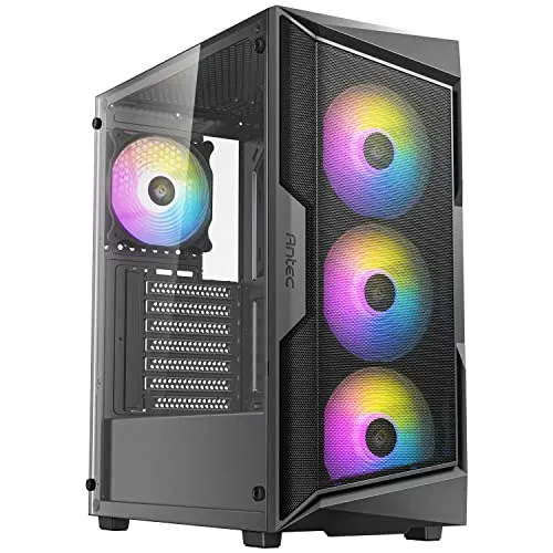 AX Series AX61 - Mid Tower Gaming Gehäuse, ATX mit gehärtetem Glas-Seitenteil für optimale Sichtbarkeit und Stil