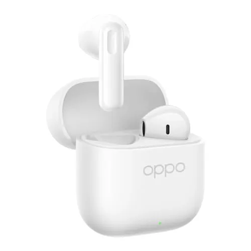 OPPO Enco Buds3 True Wireless Ohrhörer, Bluetooth 5.4 Stereo In-Ear-Headset, 48Std. Wiedergabezeit, 12,4 mm Dynamiktreibereinheit, Geräuschunterdrückung, IP55, 3D-Raumklang, Snow White