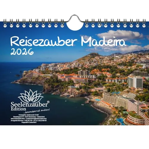 Reisezauber Madeira DIN A5 Kalender für 2026 Reise Urlaub Strand Spanien - Seelenzauber