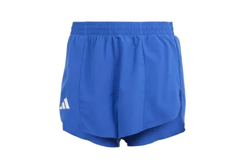 adidas adizero Essentials Split Short - Damen Laufshorts in Blau - XS - Laufbekleidung für Damen, leicht und unbeschwert für optimale Performance bei Wettkämpfen.