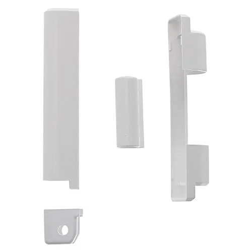 Siegenia Aubi Abdeckkappen Set weiß PVC-Scharnierabdeckungen für Kunststofffenster 4x Abdeckkappe inkl. Tonitec Pflegespray