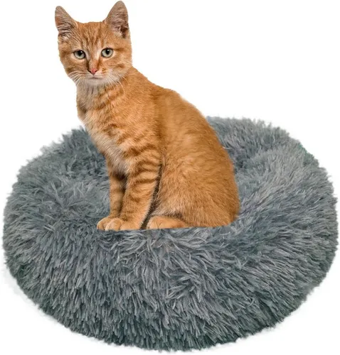 Defactoshop Tierbett Hundebett, Hundekissen in Leinenoptik, Hundekorb, rutschfeste DIA