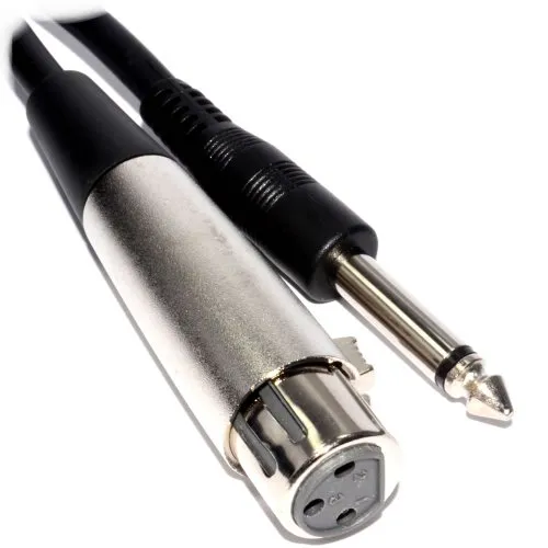 6,35 mm Mono Klinkenstecker Stecker Zum XLR Buchse Mikrofon Kabel 6 m [6 Meter/6m]