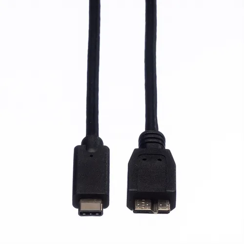 USB 3.1 Gen 1 Kabel, C-Micro B, Stecker/Stecker, schwarz, 1 m