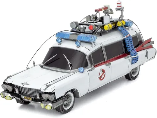 Metal Earth Premium Ghostbusters Ecto-1 3-D Modell mit Pinzette - Detailliertes Modellbausatz aus Messing, ideal für Ghostbusters-Fans und Bastler ab 12 Jahren, inklusive praktischer Pinzette für präzises Arbeiten.