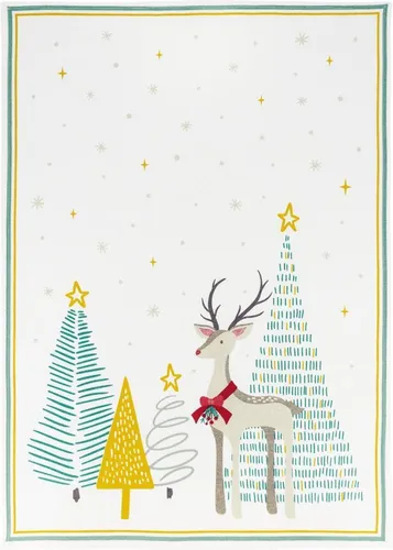 Kracht Geschirrtuch Halbleinen Küchentuch Druck Sternenhimmel Weihnachten 50x70