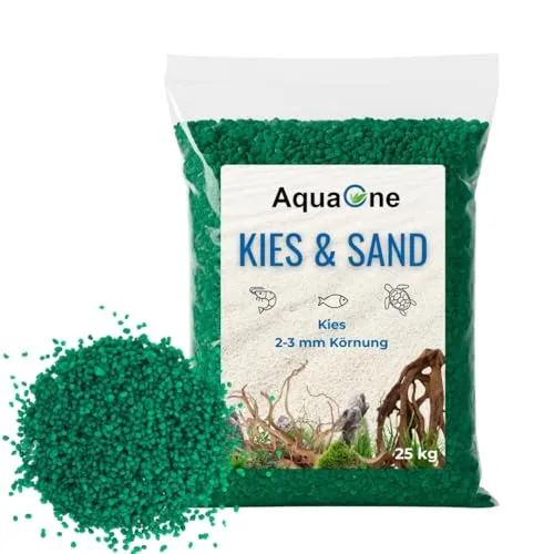 AquaOne Aquarium Kies Sand 20 kg - Premium Quarzsand für Aquarien - Kies & Sand für Aquarien: 20 kg hochwertiger Bodengrund, ungiftig und wasserneutral, ideal für Süß- und Meerwasseraquarien. Perfekt für ein natürliches Aquascaping!