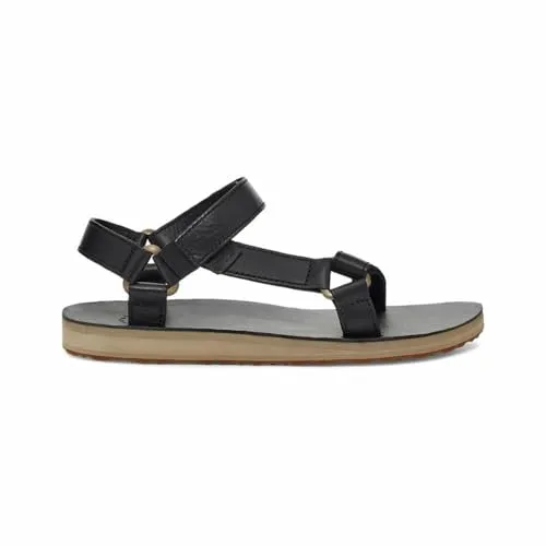 TEVA W Original Universal Leder Sandalen Damen, Schwarz, 37 EU