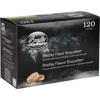 Apfel Bisquetten, 120 Stück - Räucherholz für Bradley Smoker - Brennstoff: Apfelholz-Räucherklötze mit milder, fruchtiger Rauchnote, perfekt für ein aromatisches Grillerlebnis.