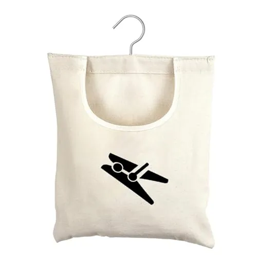ZGDEIWGF 1 Stück Wäscheklammer-Aufbewahrungstasche, Hängende Wäscheklammertasche, Wäscheklammertasche Mit Haken, Wäscheklammerkorb, Drehbare Wäscheklammertasche