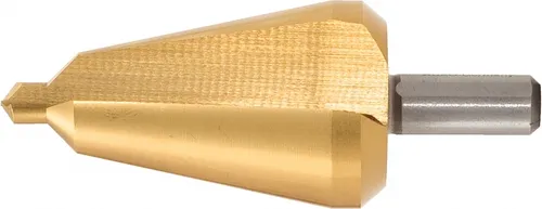 KS Tools HSS TiN Blechschälbohrer Ø 5-22,5 mm - 336.0023 - Metallbohrer für präzises und sauberes Bohren in Blech, mit TiN-Beschichtung für erhöhte Lebensdauer und Effizienz.