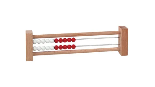 Betzold Rechenrahmen mit 20 Perlen, Farbe: rot/weiß von Betzold