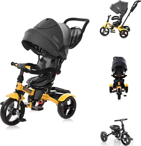 Lorelli Tricycle Neo 4 in 1 - Dreirad mit EVA-Reifen, drehbarem Sitz und verstellbarer Schiebestange, ideal für Kinder ab 18 Monaten – für mehr Sicherheit und Komfort beim Fahren.