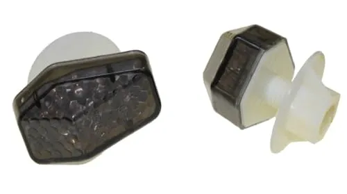 Motorrad Blinker Verkleidungsblinker Raceroll getönt E-geprüft geeignet für Motorrad, Moped, Roller mit passendem M10 Gewinde BZW. Adapter