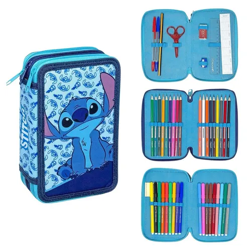Lilo und Stitch Stifte - Mäppchen Etui Schule 44 teilig Neu