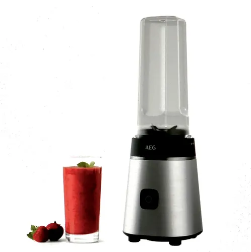 AEG Deli 3 MINI-Mixer SB3-1-2ST Smoothie Maker - Standmixer für köstliche Smoothies, 300 W Leistung, kompakt und ideal für die schnelle Zubereitung zu Hause.