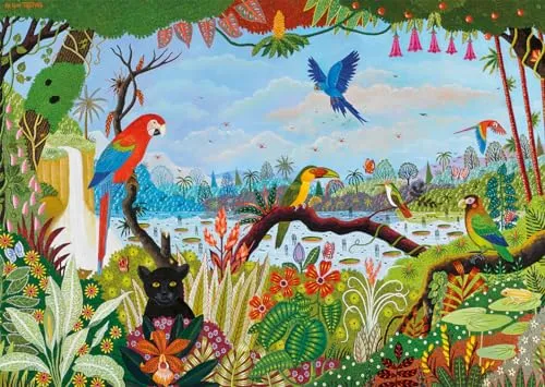 Nathan - Puzzle 1500 Teile – animierter Dschungel – Alain Thomas – Erwachsene und Kinder ab 14 Jahren – Hochwertiges Puzzle – Künstler-Kollektion – 12000942