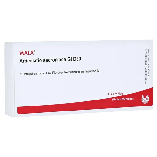 Articulatio Sacroiliaca GL D 30 Ampullen 10 ml - Arzneimittel zur Unterstützung der Gelenkgesundheit, ideal bei Beschwerden im Bereich der Sakroiliakalgelenke.