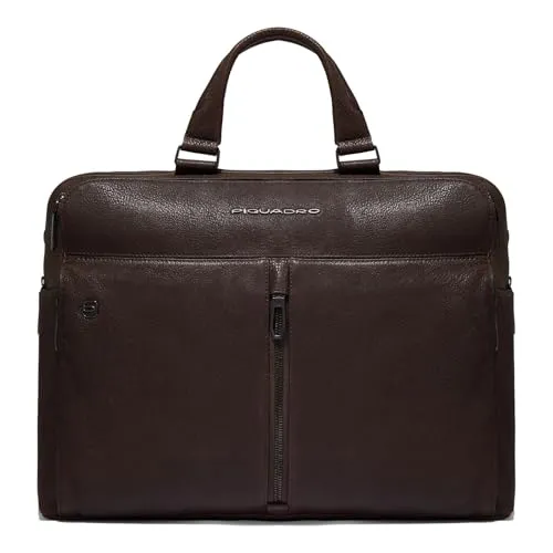 PIQUADRO CA6025W130 Laptop-Arbeitsmappe 39,6 cm (15,6 Zoll) Farbe Motorradkopf TM, Dunkelbraun