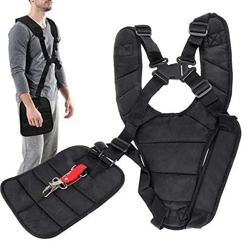 Rlongtou Tragegurt Schulterriemen für Motorsense - Rasentrimmer & Motorsensen: Langlebiger, gepolsterter Schultergurt, der die Belastung gleichmäßig verteilt und Muskelverspannungen reduziert – ideal für Komfort beim Trimmen.