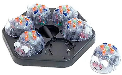 TTS - Blue-Bot Lern-Roboter Klassen-Set, 6 programmierbare Roboter + 1 Ladestation