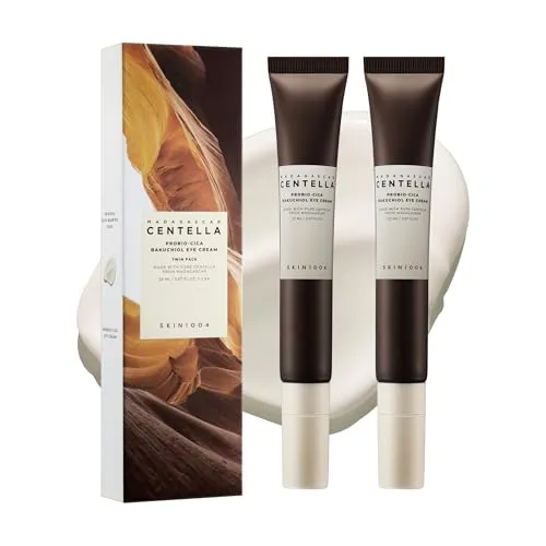 SKIN1004 Madagascar Centella Probio-Cica Bakuchiol Eye Cream 20ml (Twin Pack) - Augencreme für Anti-Aging mit Centella & Bakuchiol, reduziert Fältchen und Schwellungen, ideal für empfindliche Haut und spendet langanhaltende Feuchtigkeit.