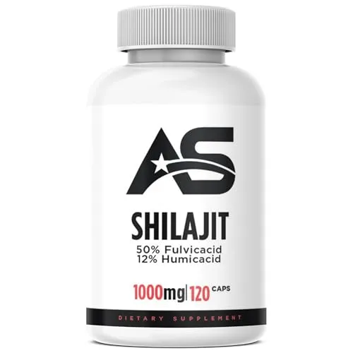 American Supps Shilajit Mumijo Extrakt Kapseln - Hochdosiert für Vitalität - Sportnahrung mit hochdosiertem Mumijo Extrakt, reich an Fulvin- und Huminsäure für gesteigertes Wohlbefinden und Vitalität. Vegan, ohne Zusatzstoffe, ideal für aktive Lebensstile.