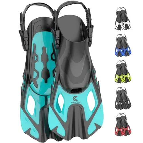 Khroom Schnorchelflossen verstellbar für Kinder und Erwachsene