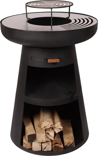 PURLINE Rundgrill EFP55RB: Runder Grill mit Stahlplatte