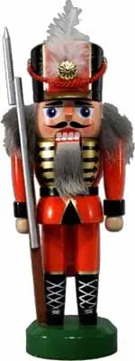 Rudolphs Schatzkiste Nussknacker Soldat rot BxHxT 8x22x6,5cm NEU Weihnachten Seiffen Nutcracker Nüsse Erzgebirge Winter Dekoration Holzkunst Holz Weihnachtsmann Christmas Walnuss