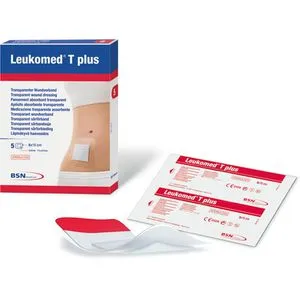 Leukomed Pflaster T plus, 5 Strips, wasserfest, steril, elastisch, 15 x 8cm