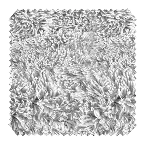 novely® SHADY - Kuscheliger Plüschstoff - Ultraweicher Zottelplüsch - Flauschiger Hochflor und Langhaar - Pflegeleichte Meterware 1 lfm | Farbe: 20 Weiß