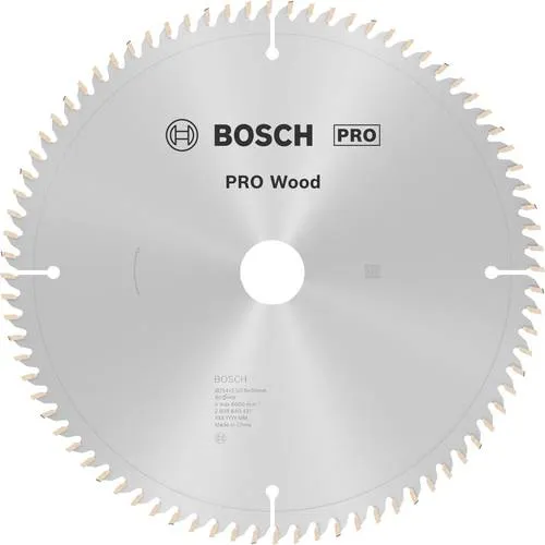 Bosch Optiline Hartmetall Kreissägeblatt 254mm - Kreissägeblatt für präzise Schnitte in Holz mit 80 Carbide-Zähnen, geräuschdämpfend und hitzearm. Ideal für handgeführte Sägen, Kapp- und Gehrungssägen sowie Tischsägen.