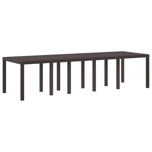 vidaXL Gartentisch braun 300x100 cm aus Poly-Rattan - Esstisch aus robustem, wetterfestem Poly-Rattan, ideal für gesellige Feiern mit bis zu 12 Gästen. Elegantes Design mit brauner Oberfläche für stilvolle Outdoor-Momente.