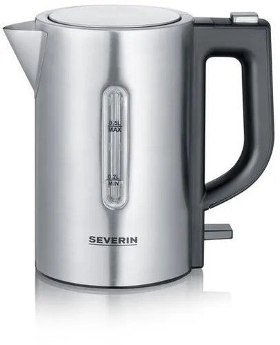 SEVERIN Reise-Wasserkocher-Set - Kompakter 0,5 L elektrischer Wasserkocher mit 2 Tassen und Löffeln, ideal für sicheres Kochen unterwegs und Überhitzungsschutz