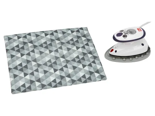 Semplix Bügel-Set mit Ablage und Prym Mini-Bügeleisen (stein/grau) zum Reisen