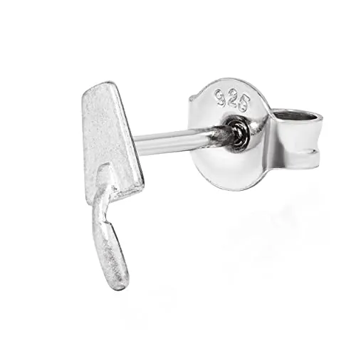 NKlaus Einzel Ohrstecker Maurerkelle aus 925 Silber - Ohrringe für Damen, handgefertigt aus anlaufgeschütztem 925 Sterlingsilber, einzigartiges Maurerkellen-Design für einen stilvollen Look.