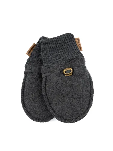 mikk-line Wollfäustlinge in Anthrazit, Größe 62/68, grau/schwarz, Baby