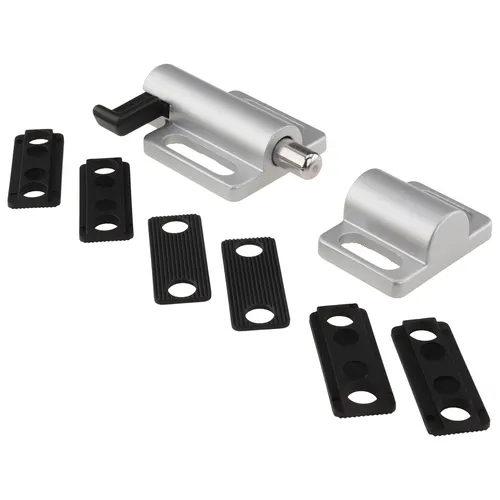 Verschluss, Riegel, 78x44x16, Zink-Druckguss, pulverbeschichtet, alufarbig