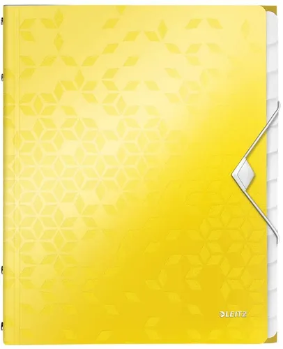 LEITZ Ordnungsmappe WOW 4634 12 Fächer gelb, 1 St.