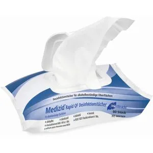Meditrade Desinfektionstücher Medizid Rapid QF, für Flächen, alkoholisch, 22x20cm, 80 Tücher