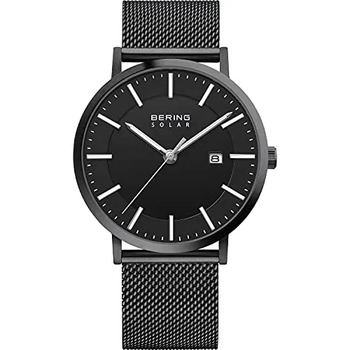 Bering Herren Solar Uhr 39 mm | Edelstahlgehäuse mit Saphirglas