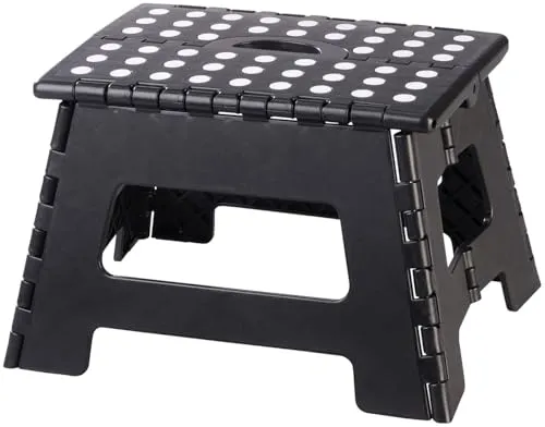 PEARL Klapp-Hocker: Klappbarer Tritthocker für Kinder und Erwachsene, 22 cm, bis 150 kg (Hocker klappbar Haushalt, Klapphocker Erwachsene)