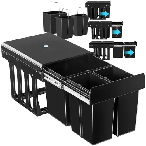 Produktbild tectake® Abfallsammler 3 Fächer