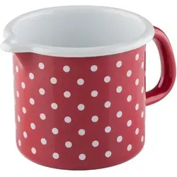 Riess Emaille Schnabeltopf rot 1 l Pünktchen von Riess
