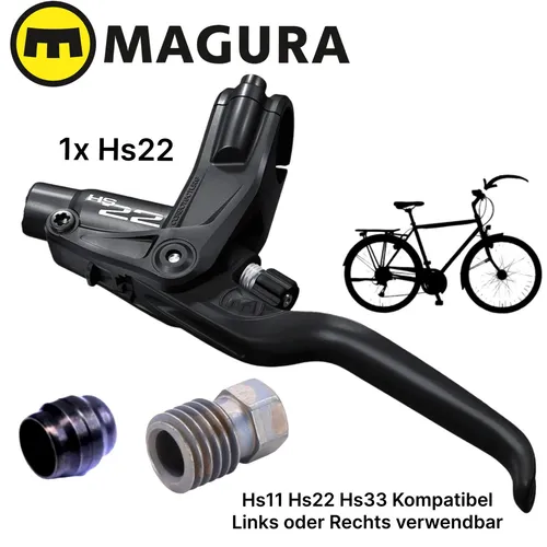 Magura HS22 Hydraulische Felgenbremse Bremsgriffe L oder R - Hochwertige Bremsgriffe für verschiedene Fahrradtypen. Ideal für präzise Bremskraft und einfaches Handling. Kompatibel mit Hs11 und Hs33. Qualität aus Deutschland für zuverlässige Sicherheit.