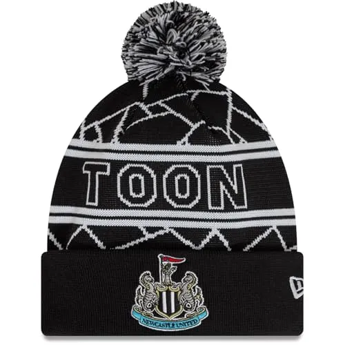 New Era Winter Bommel Mütze - Sport Beanie Newcastle United - Stylische Wintermütze mit abnehmbarem Bommel, ideal für kalte Tage. Einheitsgröße für optimalen Tragekomfort.