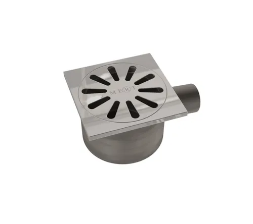 MERT Bodenablauf DU-HK-450+550 aus Edelstahl 100x100mm - Sonstige Elektroinstallationsartikel, langlebig und korrosionsbeständig, ideal für Bad, WC, Keller, Balkon und Terrasse.